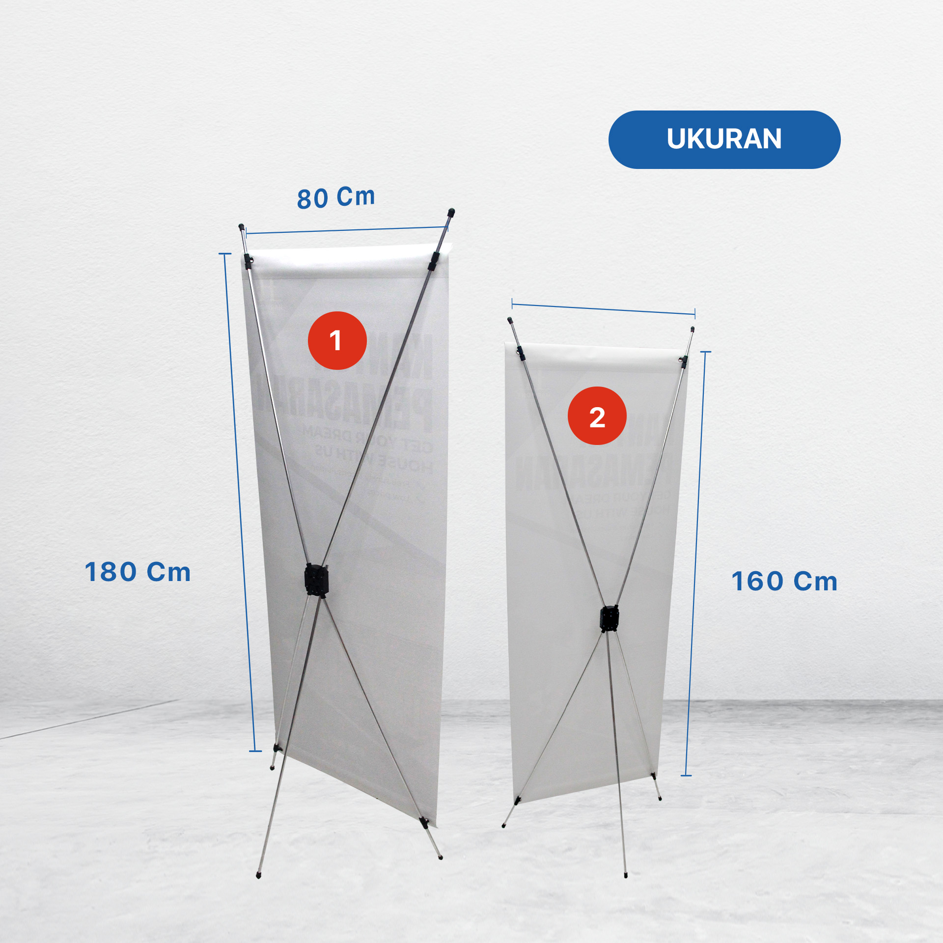 X-Banner 60x160cm - Bahan Flexy China 280 gr 2